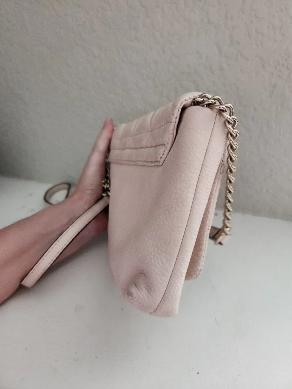Kate Spade Pink Quilted Leather Crossbody Bag Purse